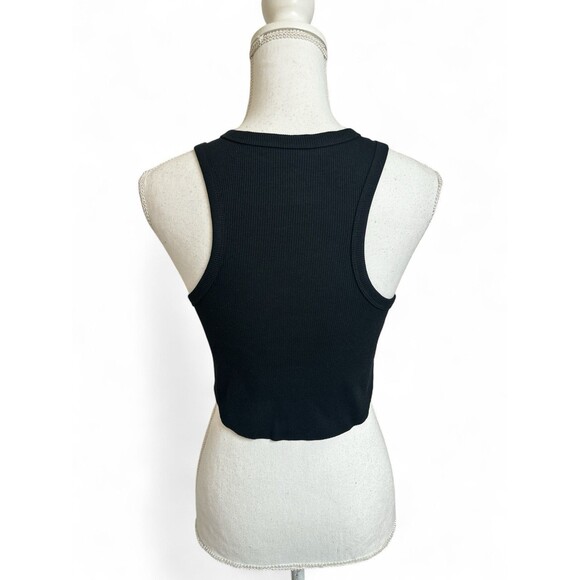 NWT Bundle 2 Wild Fable Women's M Cropped Mini Tank Top Ribbed Black & White NEW - Picture 6 of 13